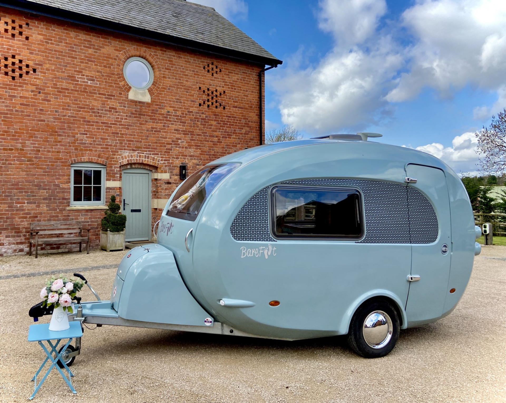 Duck Egg Blue colored Barefoot Caravan
